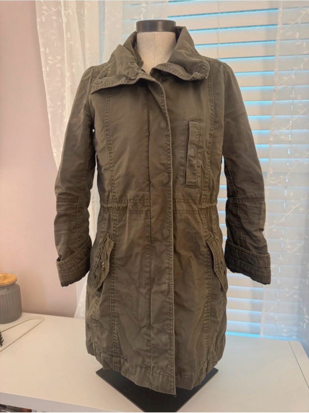 H&M Olive Utility Jacket with Waist Detail